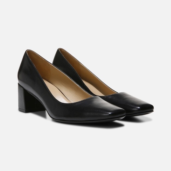 Naturalizer | “KARINA” Square Toe Block Heel Leather Pump - Picture 1 of 8